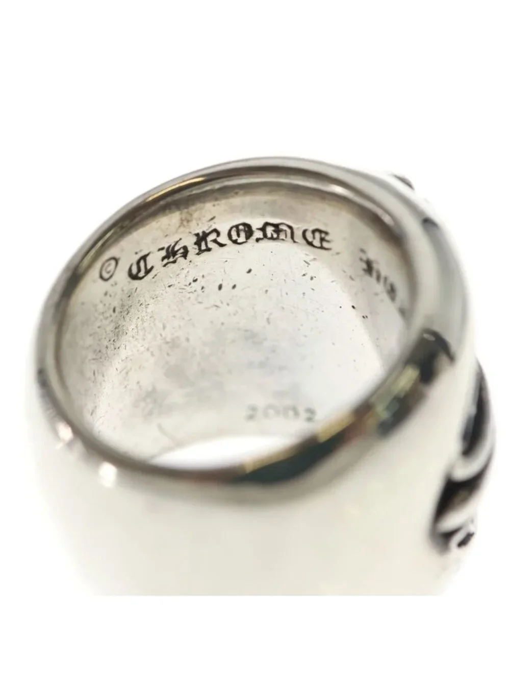 Chrome Hearts Classic Oval Cross Ring Silver